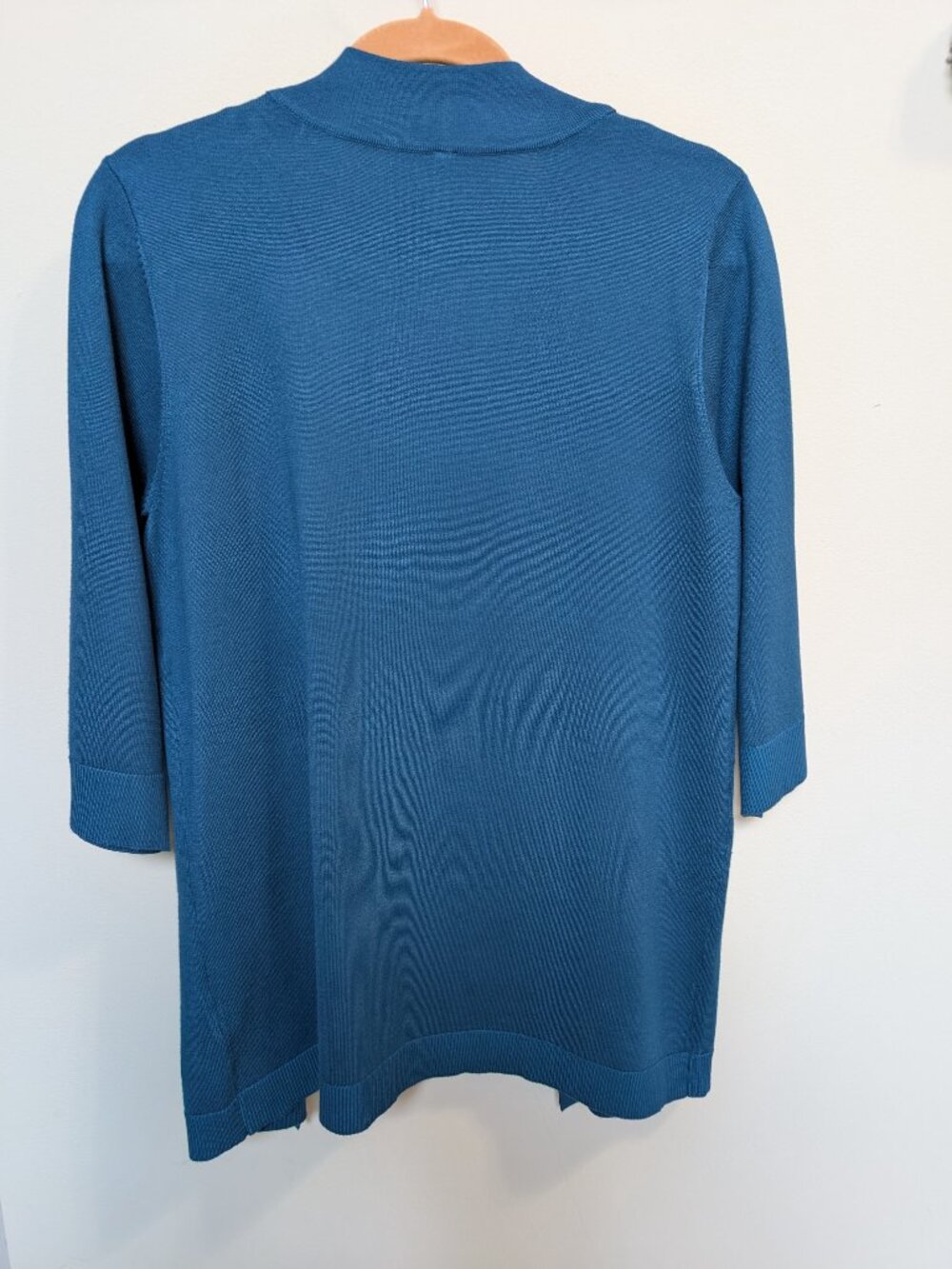 TEAL Open Front Cardigan Leo&Nicole Sz PL 3/4 Sleeve - Picture 2 of 7